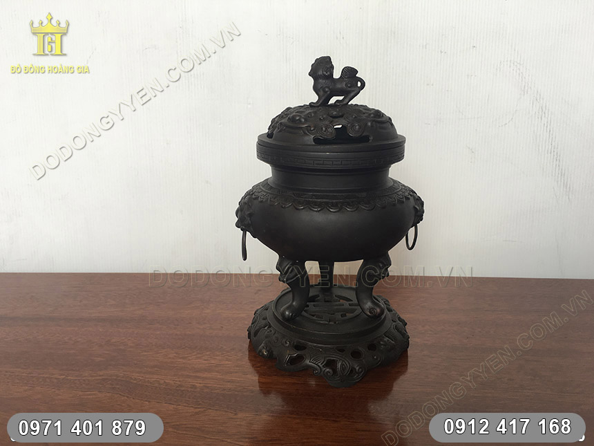 đỉnh đồng đốt trầm hun đen